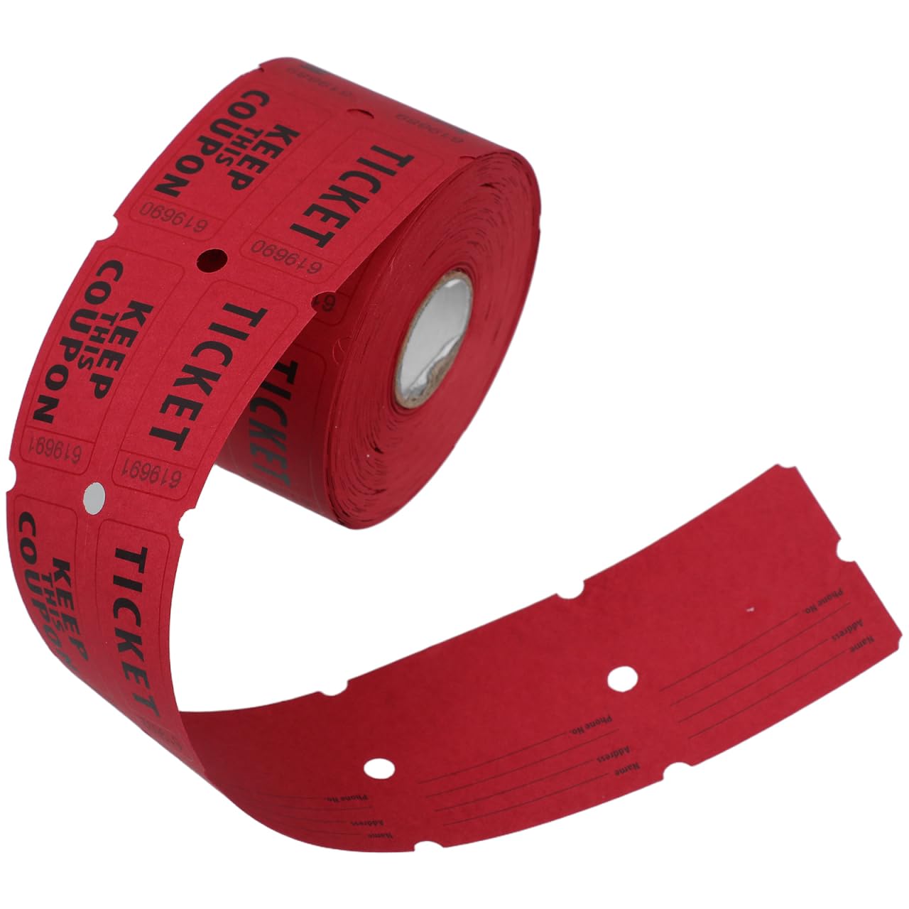 Uonlytech Billets De Tombola 500 Pièces Double Rouleau Numérotés Consécutivement Avec Espace Informations Pour Tirage Sort Fêtes Collectes De Fonds Événements