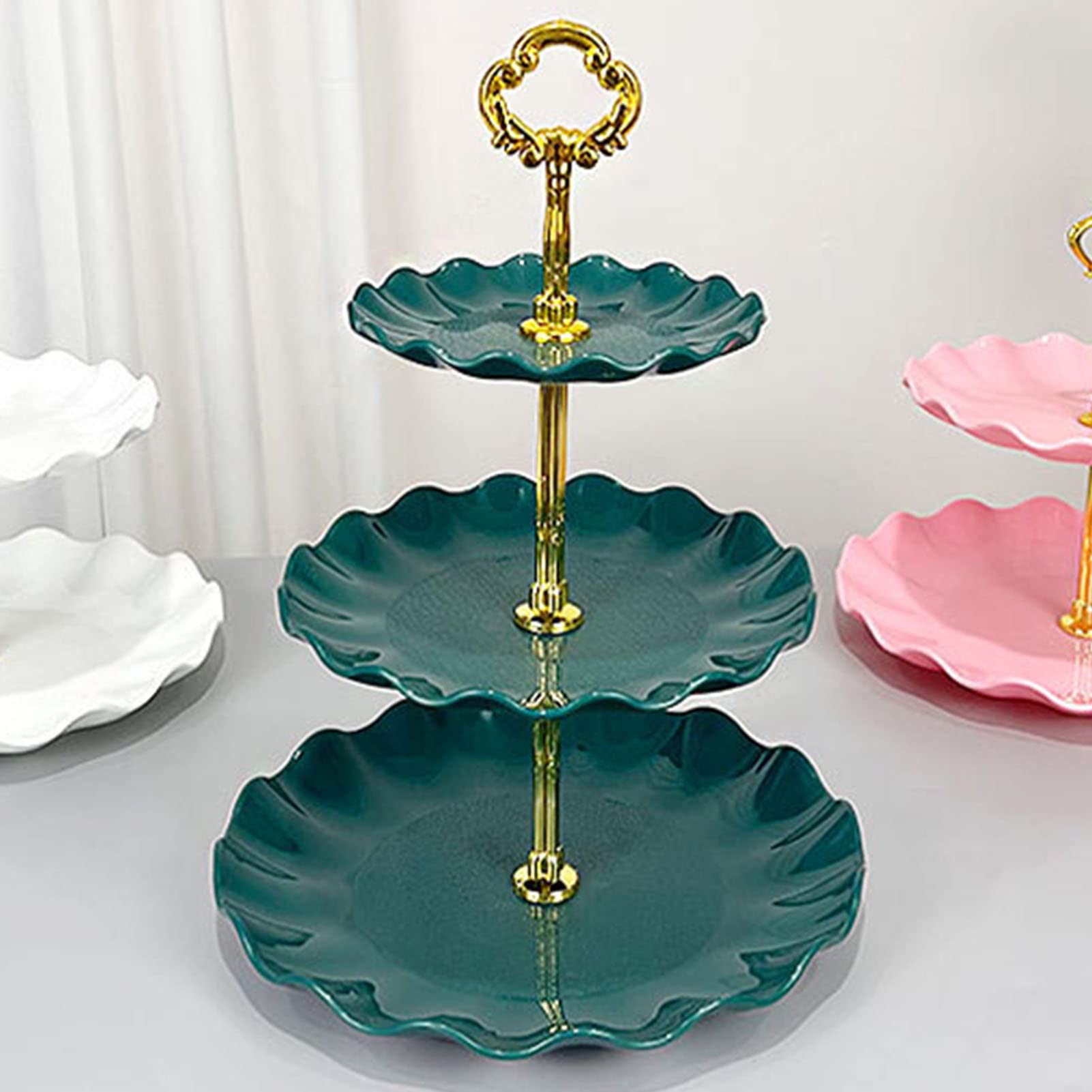 Alzata A 3 Piani Per Cupcake In Cartone Oro Rosa - 24 Cupcake - Supporto Per Torte, Buffet, Caramelle, Compleanni E Matrimoni