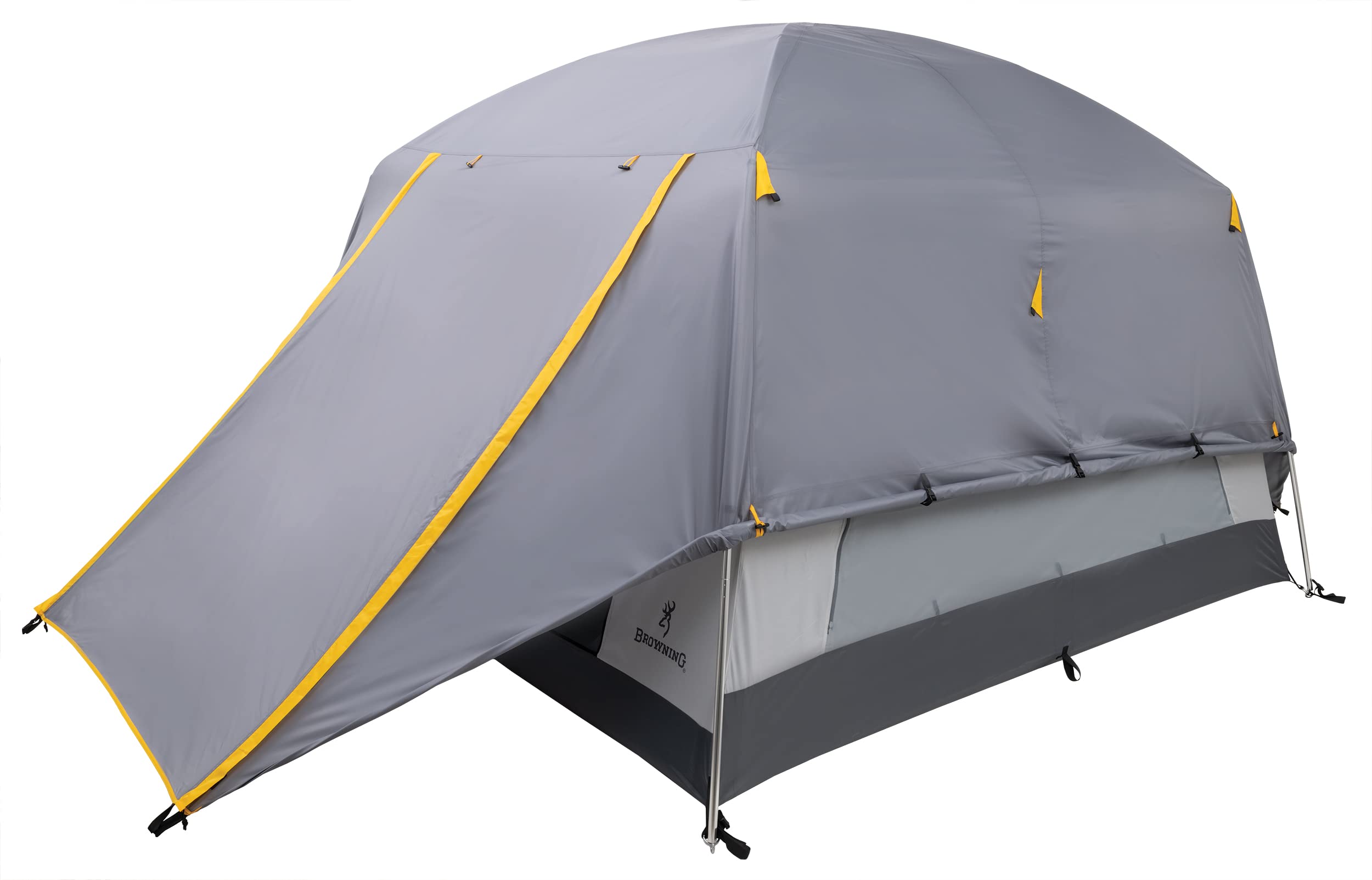 Browning キャンピングプライバシーシェルター チャコール/グレー Amazon | Browning Camping Glacier 4人用テント - チャコール/グレー