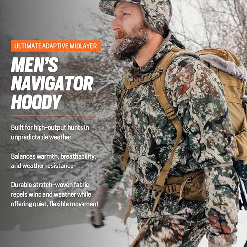 First Lite Men's Navigator Hunting Hoody - Multi-Season Mid Layer Softshell for Backcountry and Stand Hunting3