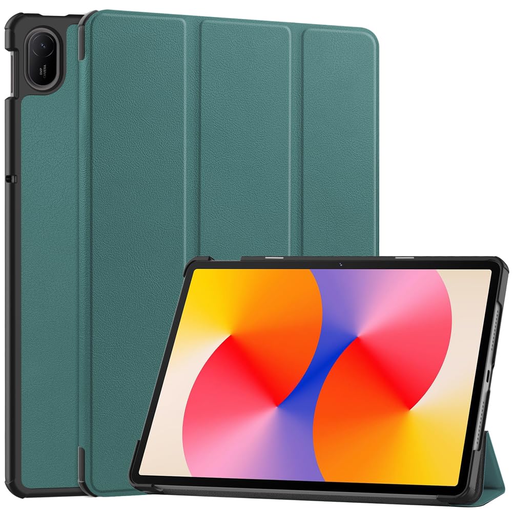 Kepuch Custer Case Compatible for Huawei MatePad SE 11 2024,Ultra-Thin PU-Leather Hard Shell Cover - Green
