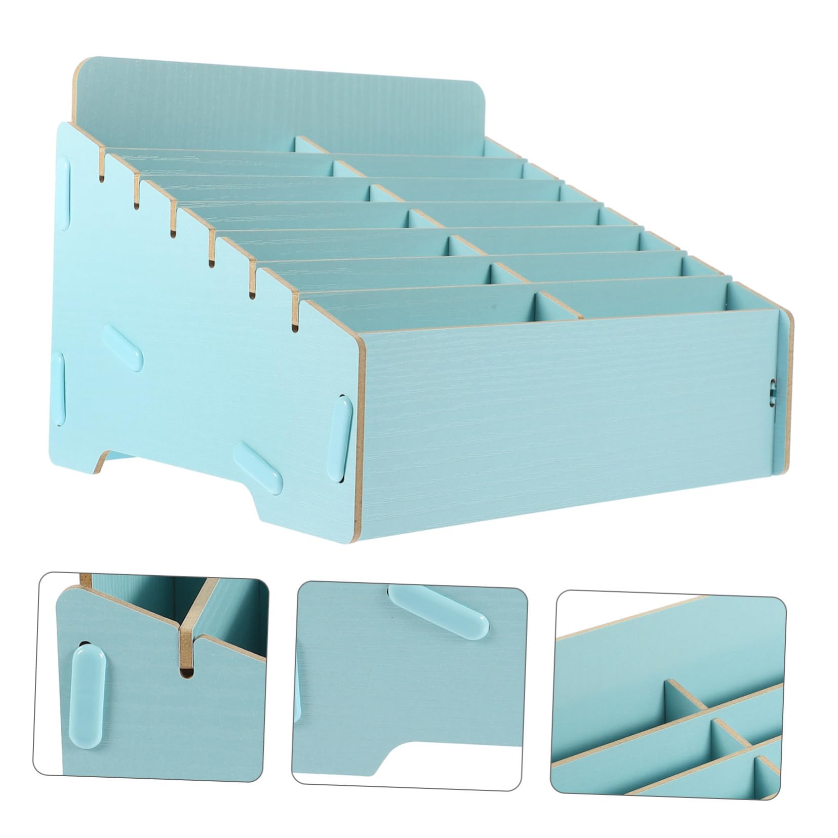 DOITOOL Caja de Almacenamiento de Madera y Múltiples Compartimentos para Gran Capacidad Teléfono Celular para Sala de Estar Oficina