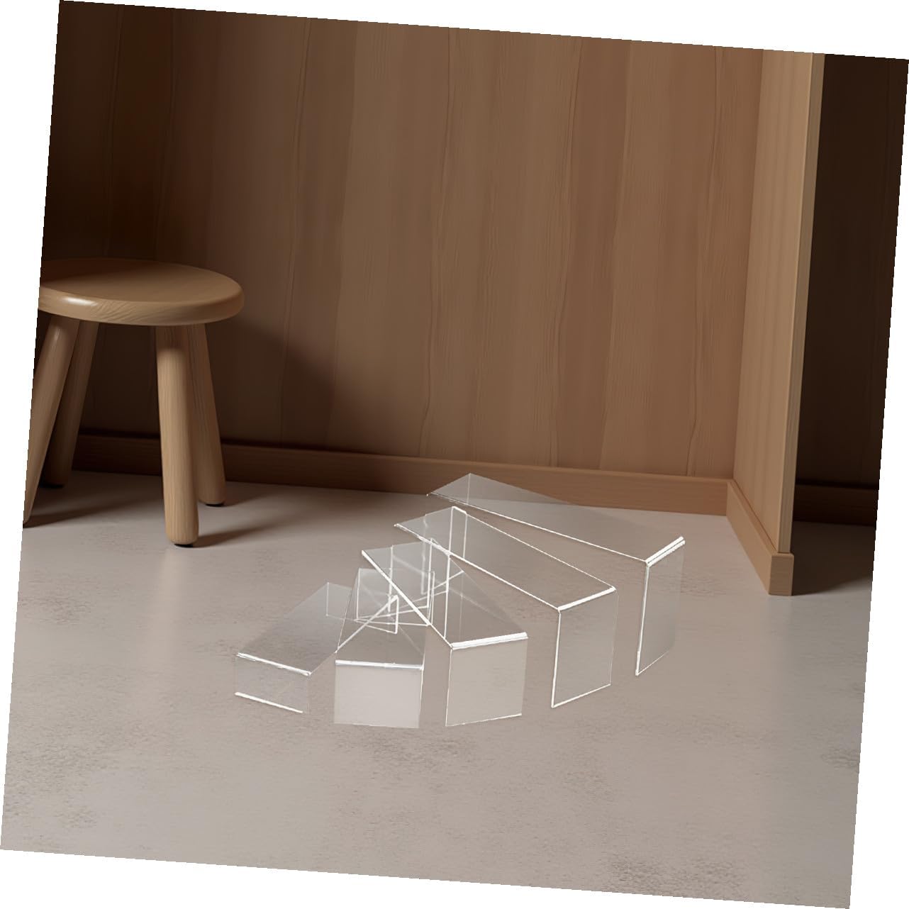 5pcs Acrylic Shoe Holder Display Stand Transparent U Shape Rack Shelf for Counter Exhibition Large Versatile Shoe Storage for Home Office and Retail Use