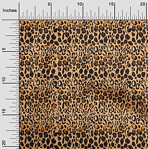 oneOone Polyester Spandex Light Peach Fabric Animal Skin Sewing Craft Projects Fabric Prints by Yard 56 Inch Wide-L23