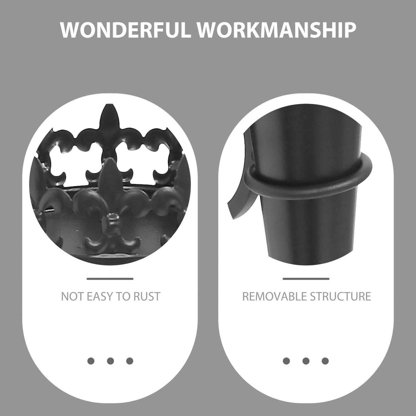 VANZACK Kerzenhalter Wandkerzenständer aus Eisen 2 Stück Schwarz Vintage Kerzenregal für Wohnzimmer Wanddekoration
