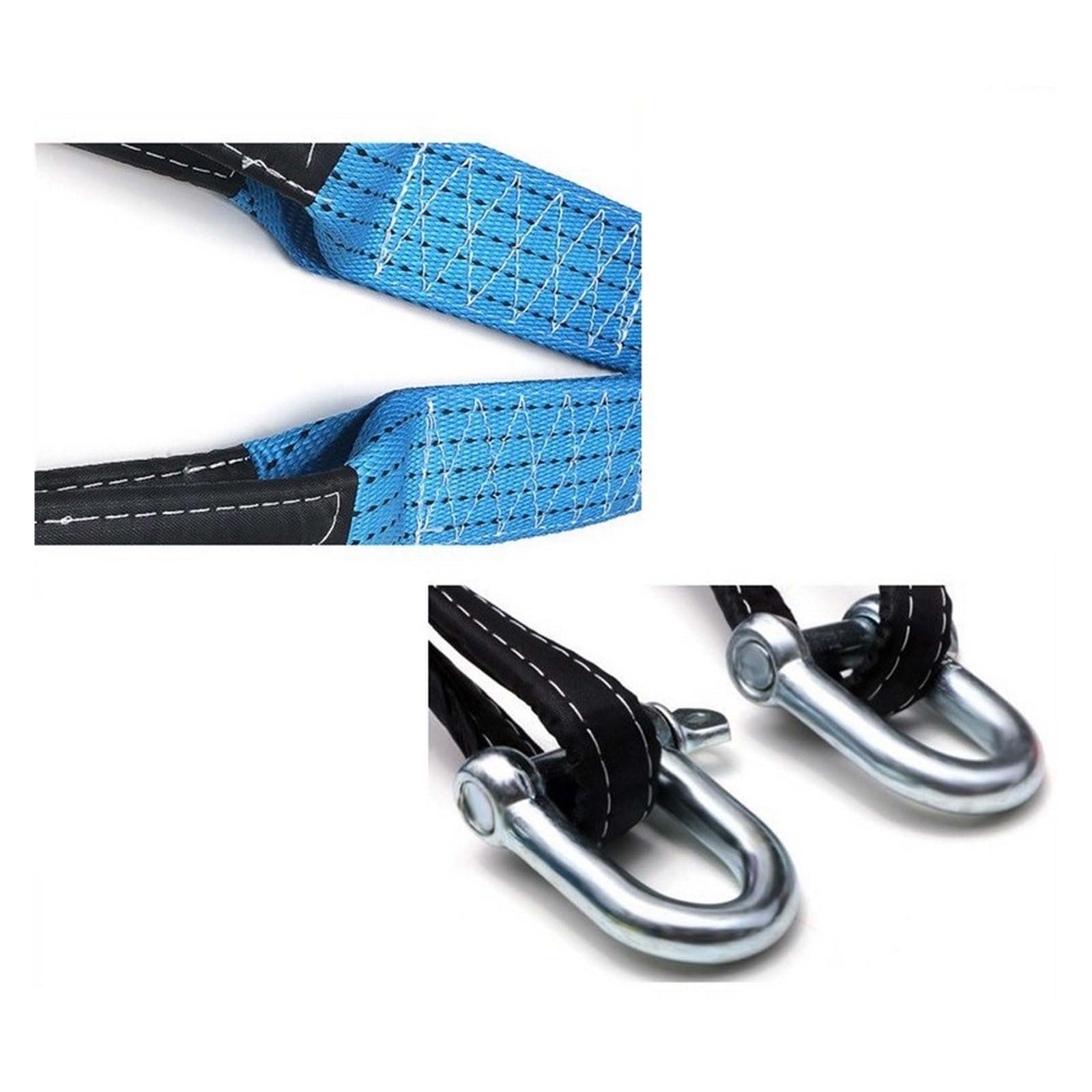 Pasek Holowniczy Nylon 5M 8 Ton Kabel Do Paska Heavy Duty Akcesoria Terenowe Zestaw Odzyskiwania Metalowe Haczyki Solidna I Niezawodna