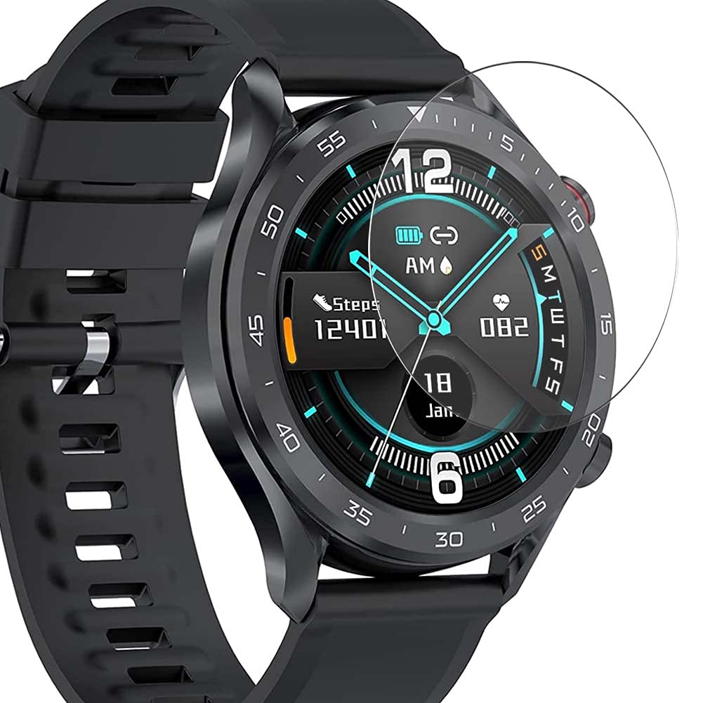 [3 Pack] Synvy Screen Protector Film, compatible with BRIBEJAT CD-B518 1.3" Smart Watch smartwatch Guard Skin [ Not Tempered Glass Protectors ]