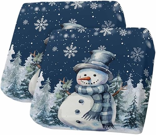 Miniatura 26 de Fundas de cojín para sofá de Feliz Navidad, funda elástica para sofá con parte inferior elástica, fundas de sofá con diseño de muñeco de nieve