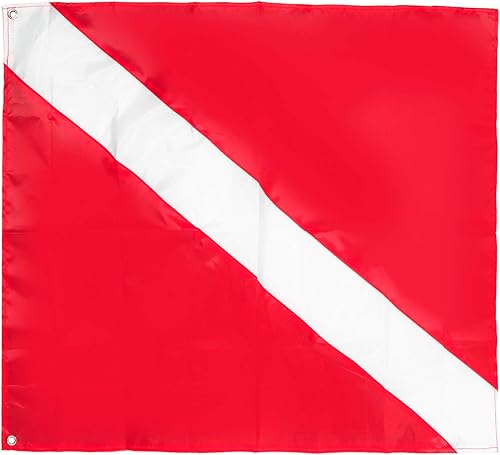 Miniatura 8 de Banderas de buceo de seguridad, 2 piezas de bandera de buceo de poliéster + bandera alfa de señal internacional de 20 x 24 pulgadas, uso en