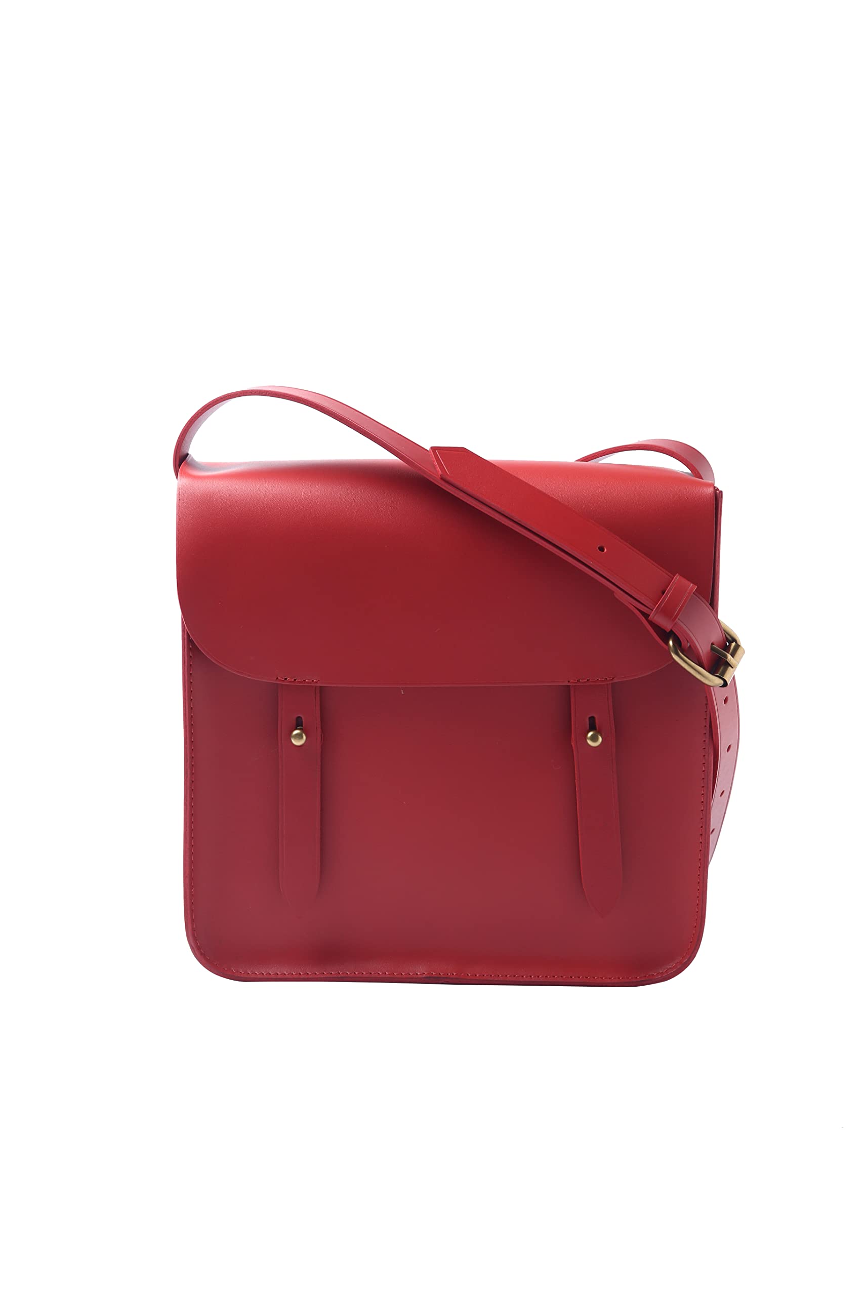 Sacoche cuir rouge Hannah Bazaar grand volume résistant et rigide - 5