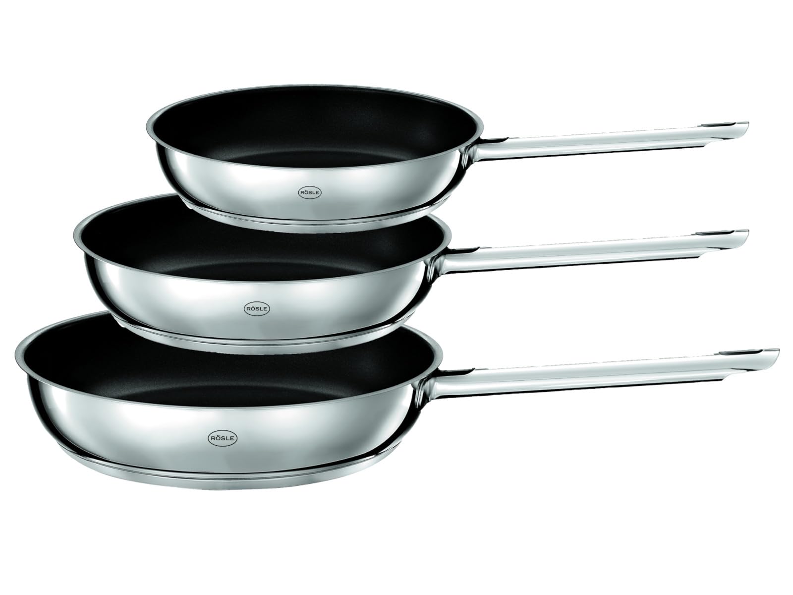 RÖSLE Pfannen-Set 3-tlg. Ø 20 / 24 / 28 cm mit Antihaftversiegelung