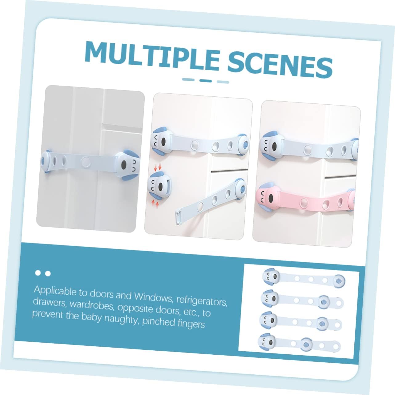 ORFOFE 8pcs Protective drawer lock babyproofing safety first