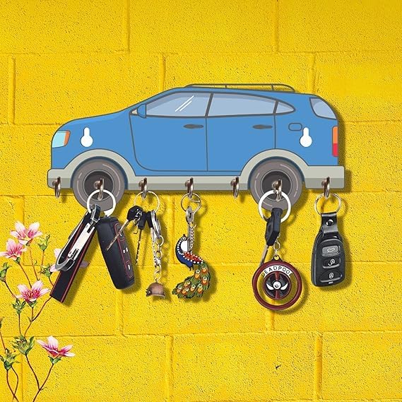 Porte-clés en bois à offrir en cadeau idéal pour passionné auto et décoration vintage