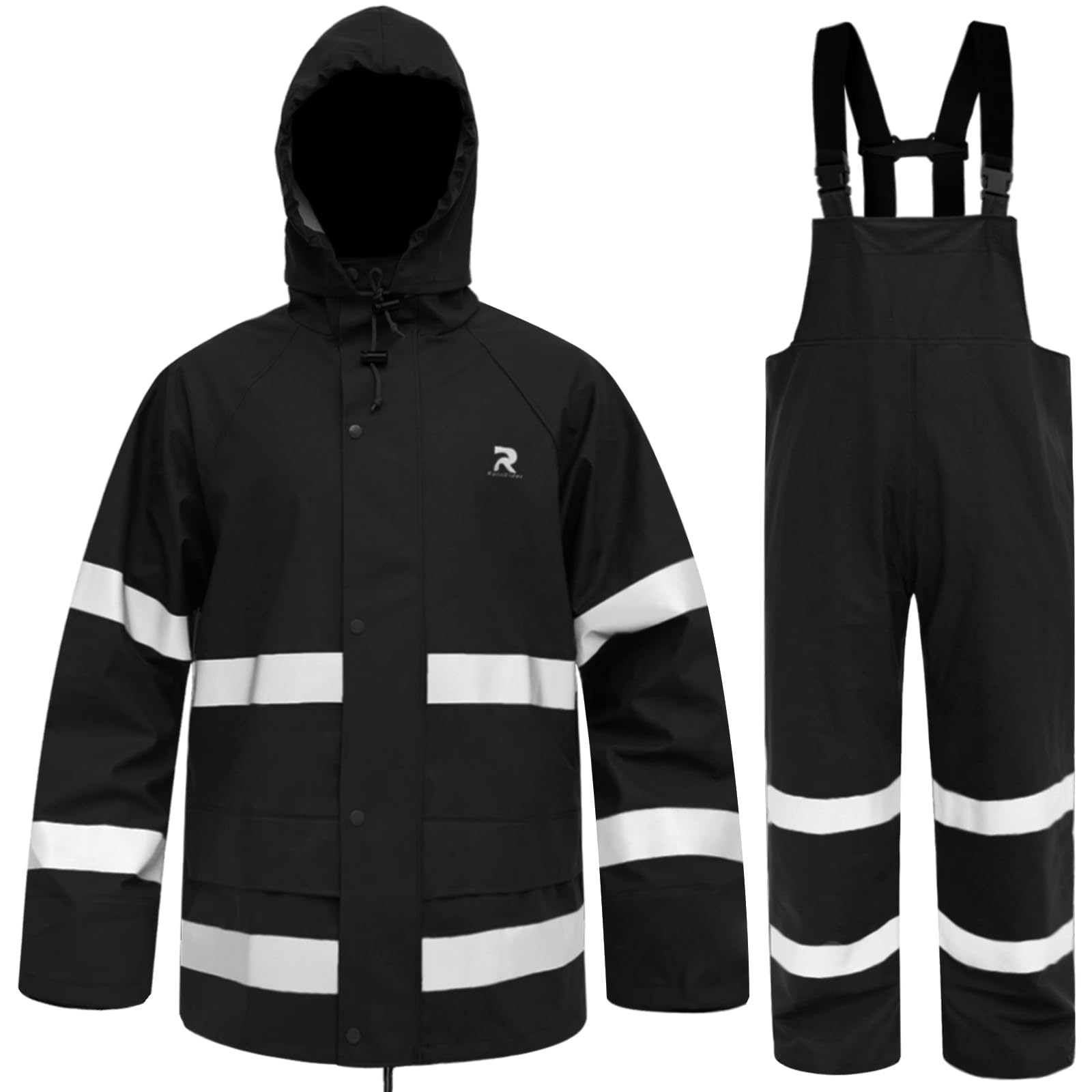 RainRider Rain Suits for Men Waterproof Rain Jacket Coat Pants Heavy Duty Women Fishing Rain Gear Workwear