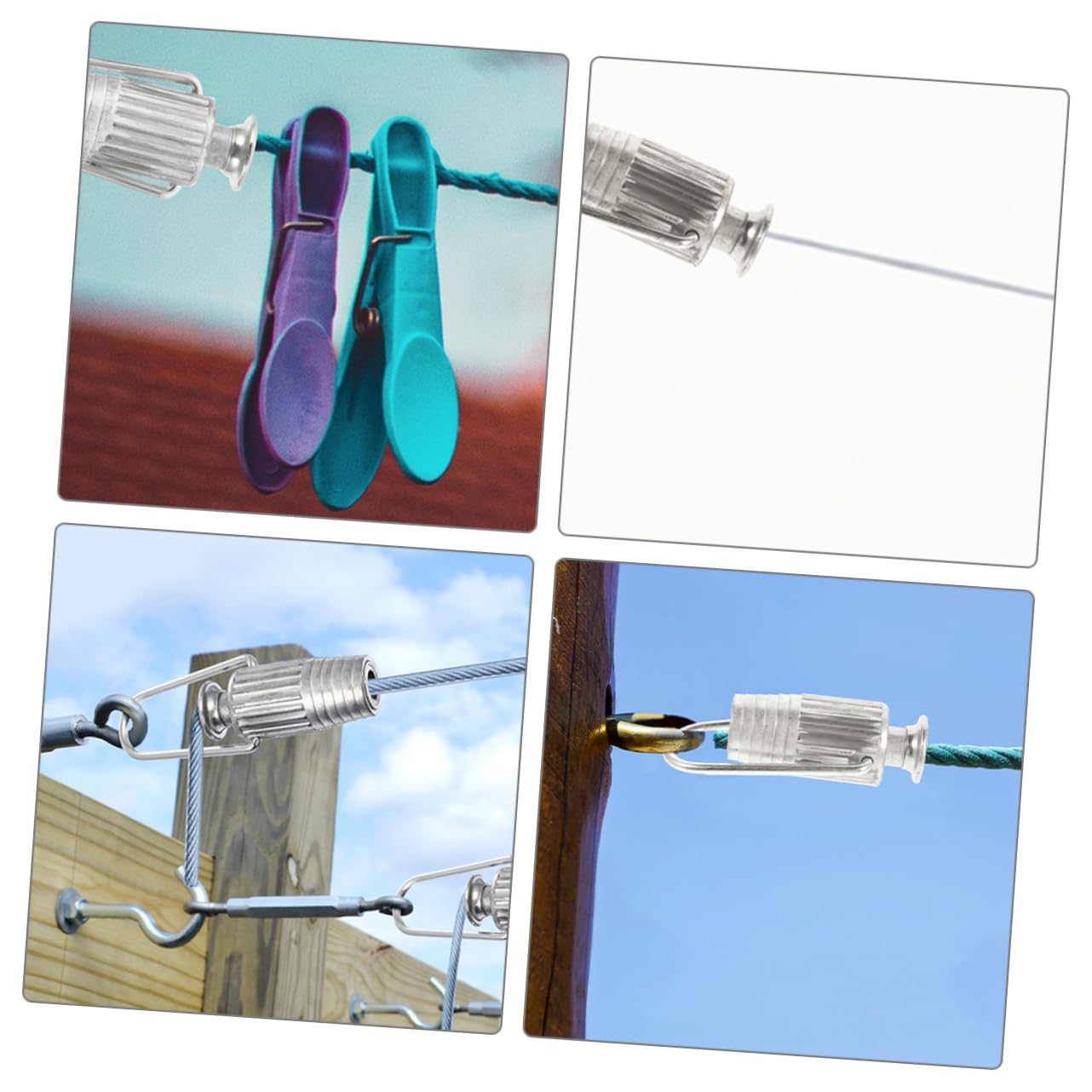 SOLUSTRE 5stücke Metal Clothesline Tightener Aluminium Tensioner Für Wäscheleinen Robust Und Leicht Für Drinnen Und Draußen Rostfrei Und Langlebig