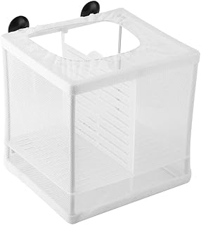 Fish Breeding Incubator, Fish Tank Breeder Net Multifunctional Durable Isolation Mesh Box Fish Breeding Net Aquarium Fish Tank Incubator Breeder with Suction Cup for Fish Tank Breeder Box