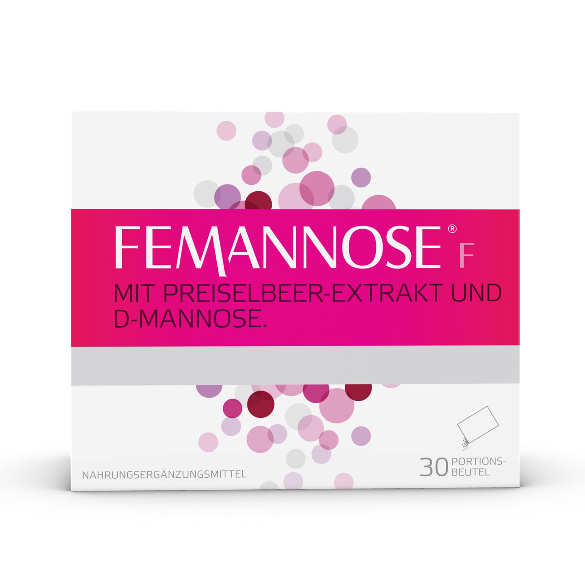 FEMANNOSE F – Trinkgranulat mit 2000 mg D-Mannose und Preiselbeer-Extrakt (30 Beutel)