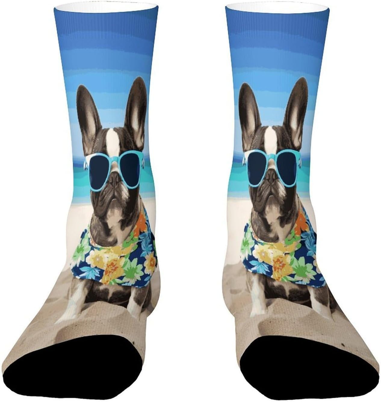 French Bulldog Summer Crew Sock High Stocking Grippy Socks | Socks for Men & Women,Stockings-Long Thin Tube Sports, Breathable Soft Athletic for Nurses,Travel