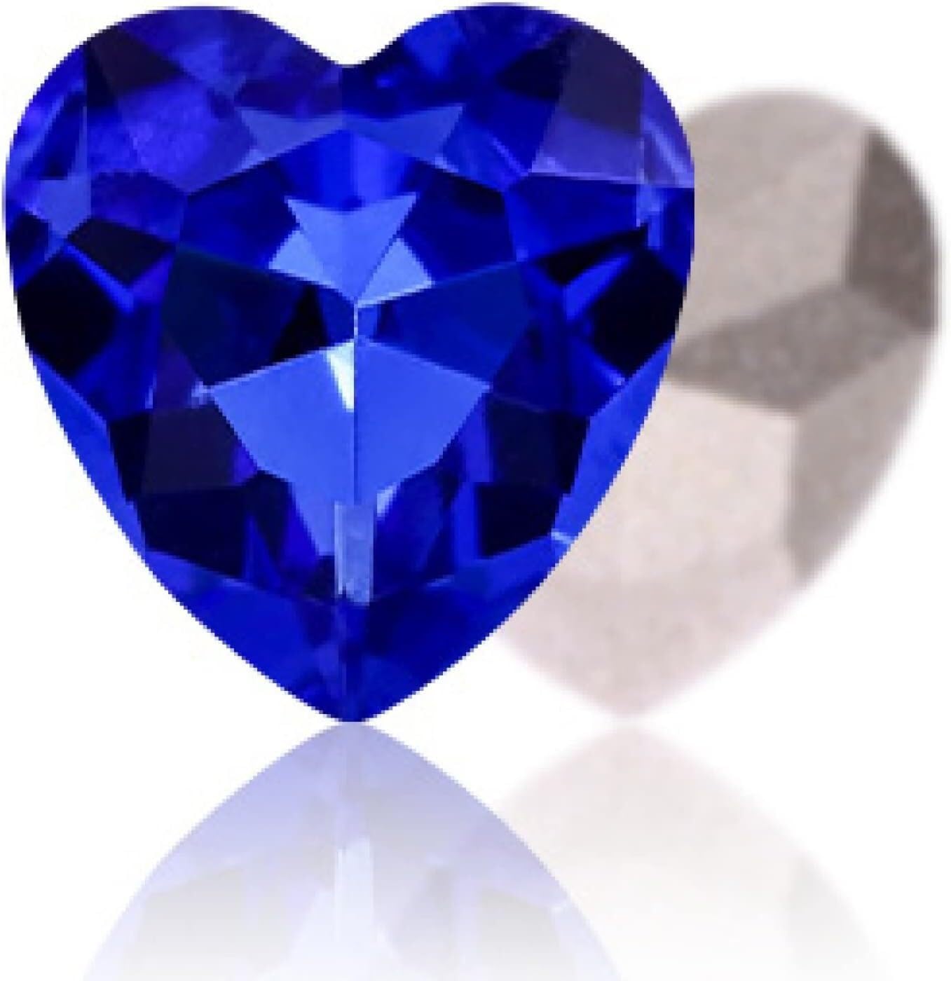 Cyrkonie do przyszywania, Szklane kryształki K9 Serce Rhinestone Charms Wielokolorowe 8-14mm(Blu,12mm 20PCS)