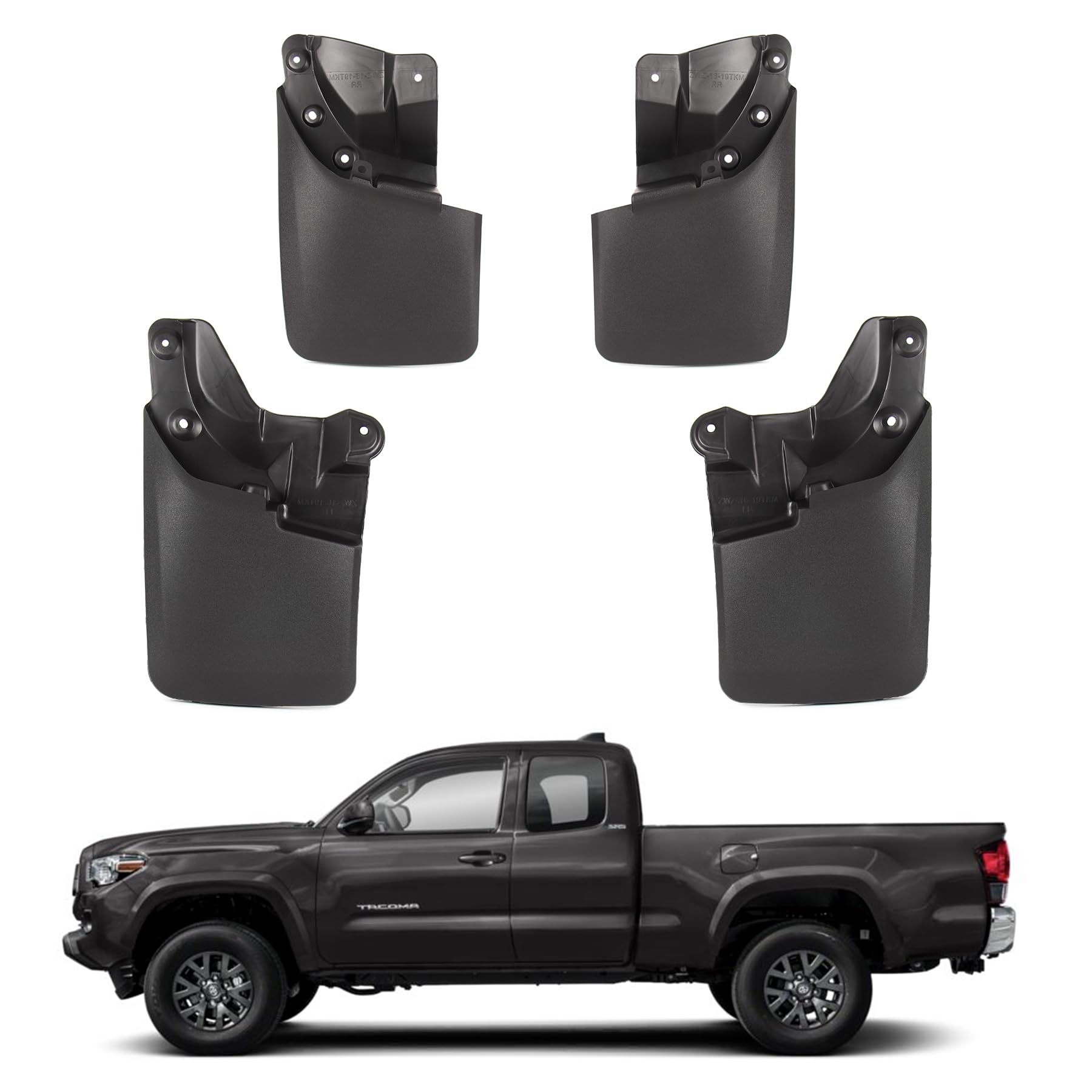 GONMOT 4PCS Front & Rear Wheel Tire Fender Flares Splash Guards Mud Flaps Mudguards for Toyota Tacoma 2016-2023