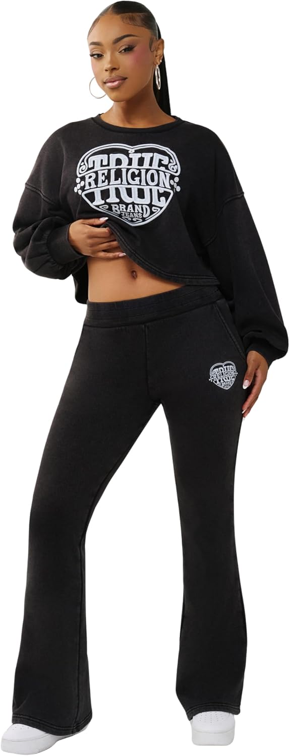 True Religion Women's Washed Herritage Bootcut Pants