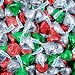 Hershey Kisses - Bulk - Red, Green and Silver - Christmas - Holiday Hershey's Milk Chocolate Kisses - 1lb