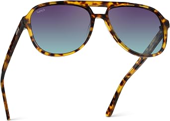 WearMe Pro Chic Retro Oversized Polarized Sunglasses Statement Aviators for Women
