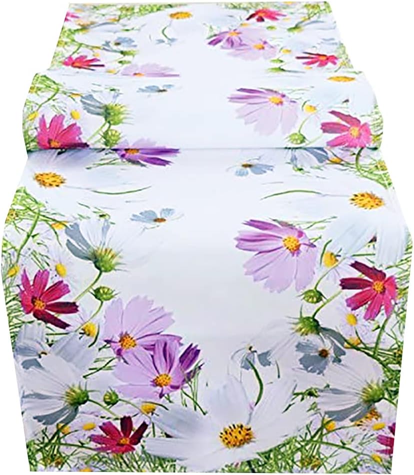Tischläufer Frühlings-Sommer-Design – 33x183 Cm, Baumwoll-Leinen, Rutschfest, Für Esstisch & Dekoration