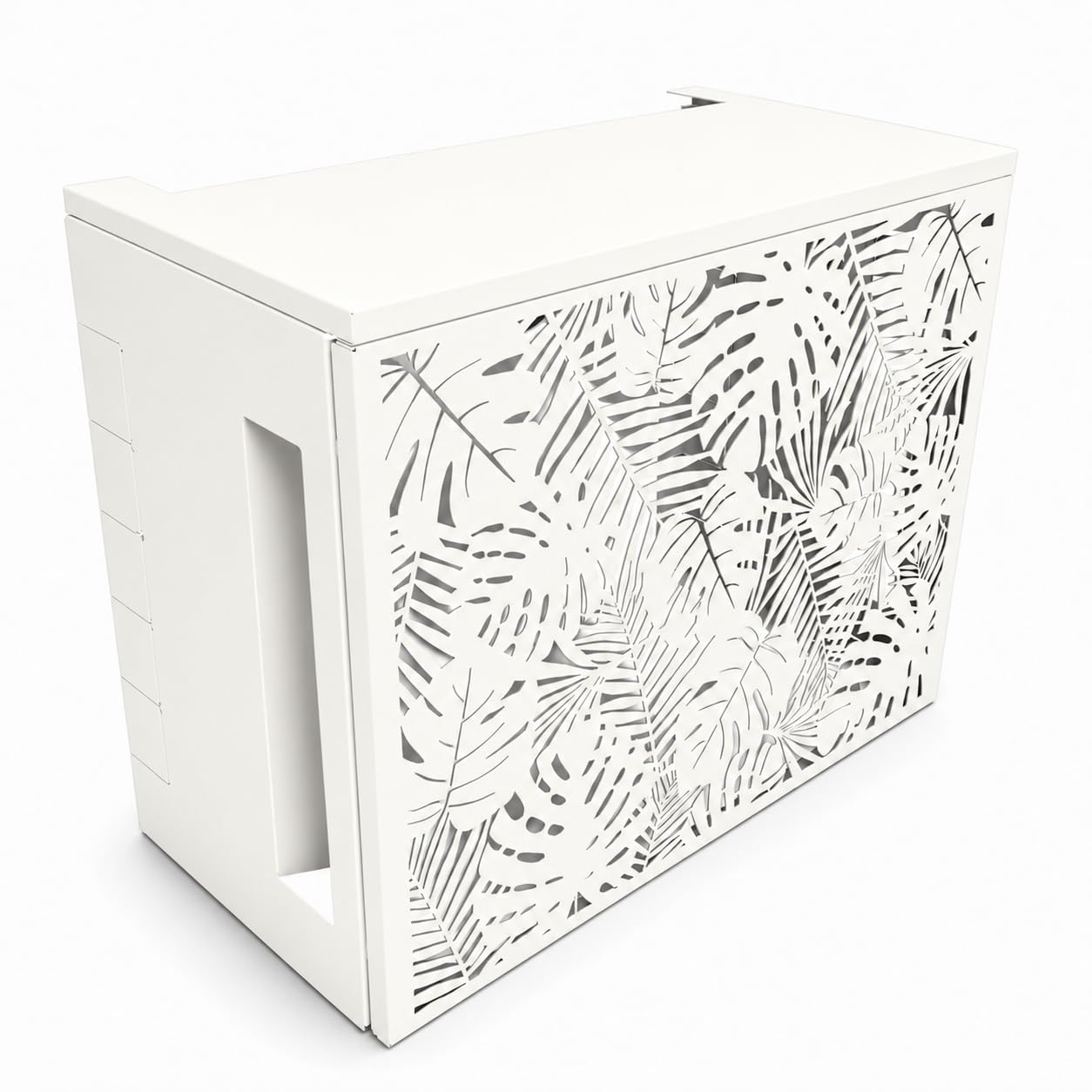 Cubierta de aire acondicionado ATOLE de aluminio termolacado Tamaño 1: H. 80 x L 100 x 54 cm, color blanco