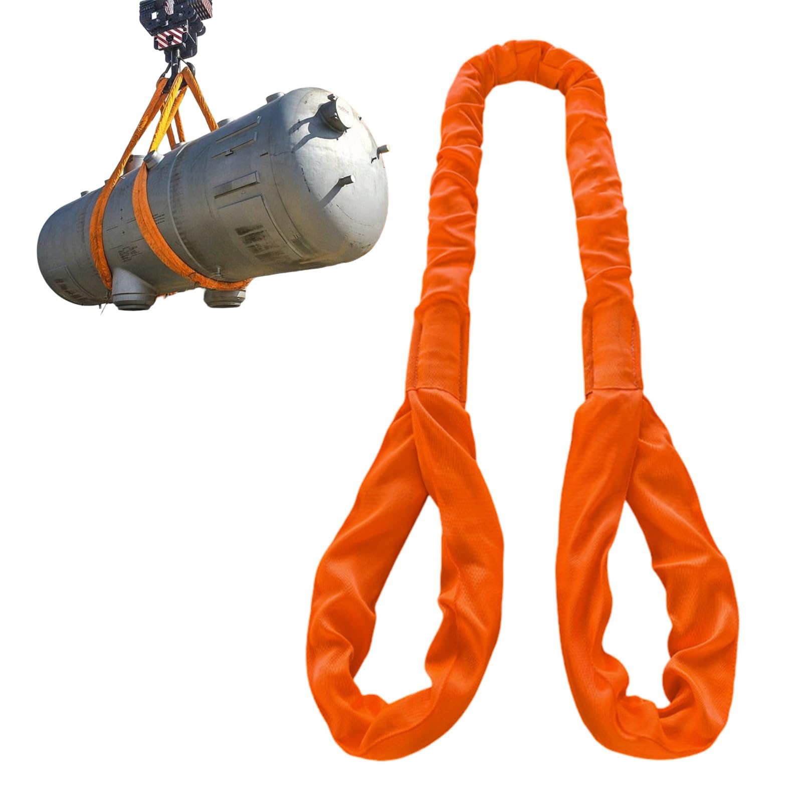 Industrielles Hebeband, WLL 50 Tonnen, Polyester-Rundschlinge, Hebezeug, Transport- und Abschleppgurte, zum Abschleppen und Handling Schwerer/übergroßer Güter, Baustellen(5m)