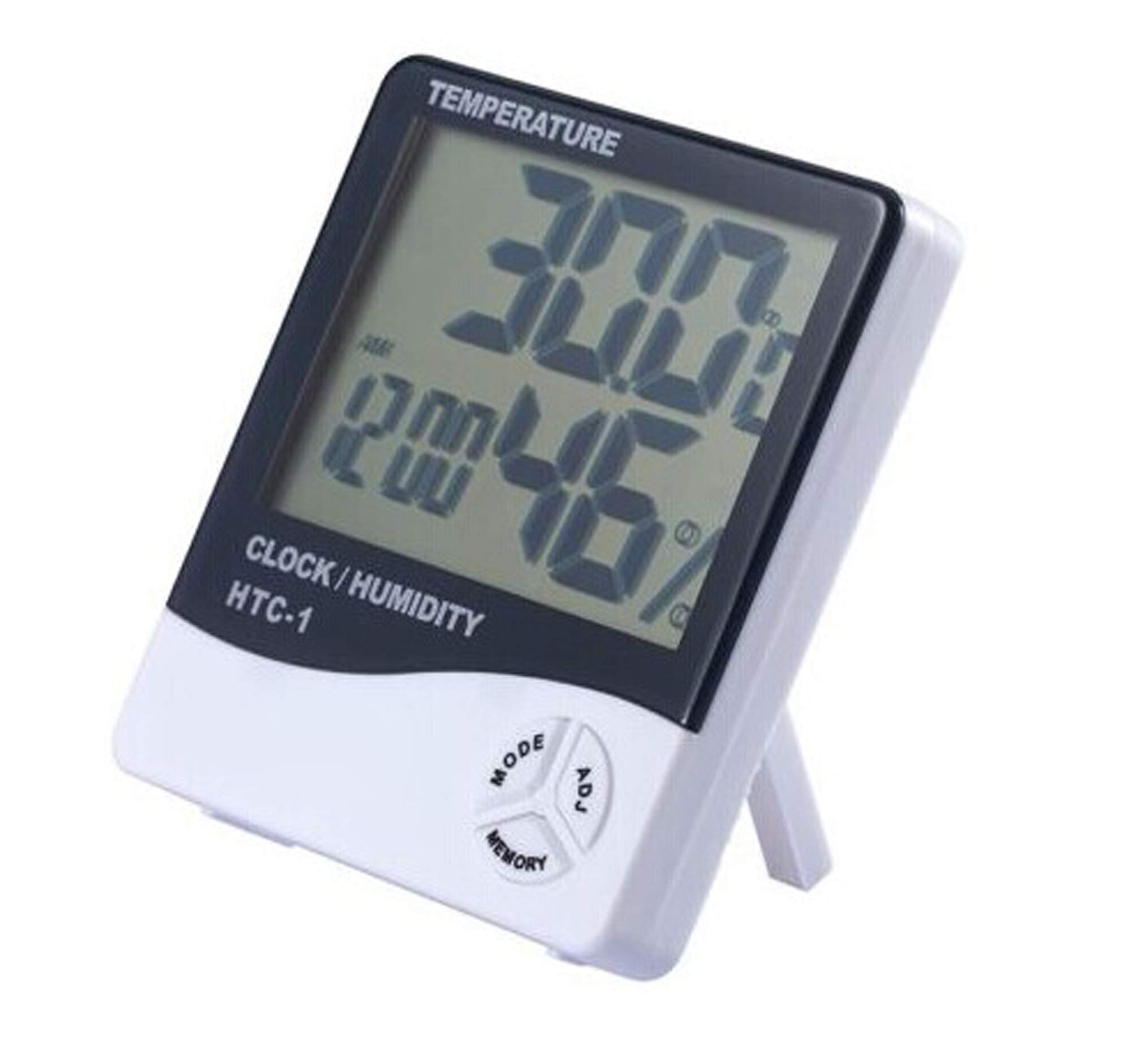 SYGA Digital Thermometer Hygrometer Temperature Humidity Meter Clock HTC-1 for Home-image-14