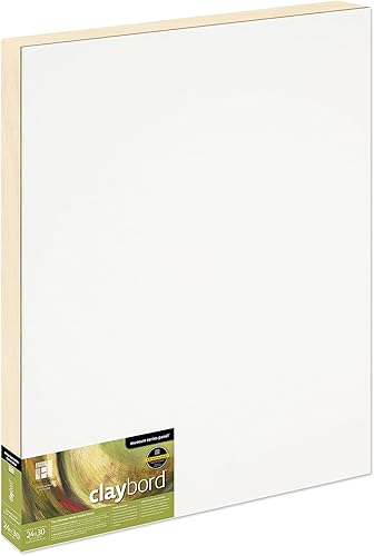 Miniatura 49 de Ampersand Art Supply Panel de pintura de madera: Serie Museo Claybord, 6 "x 6", 3/4 "Perfil acunado Perfil con cuna de 3/4