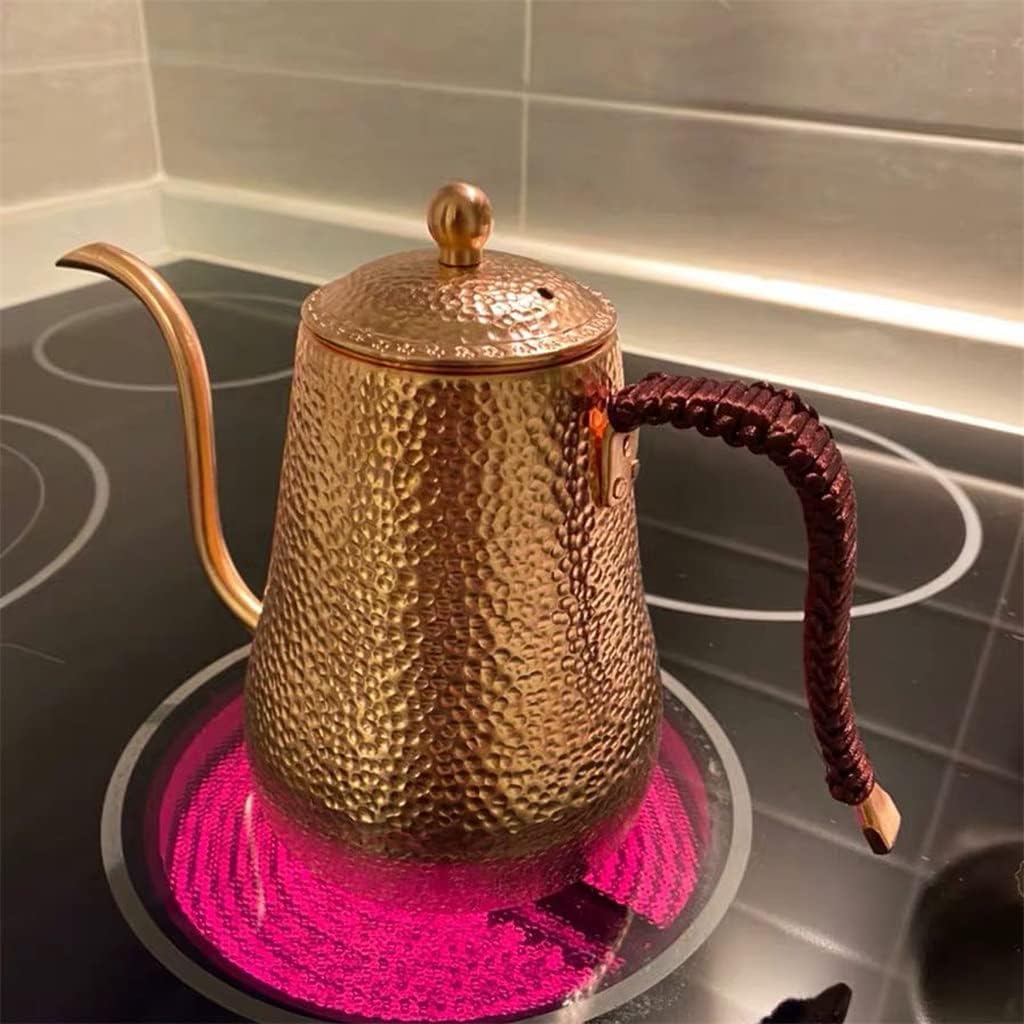 Handmade copper coffee pot with handle teapot kettle hammer wine set household