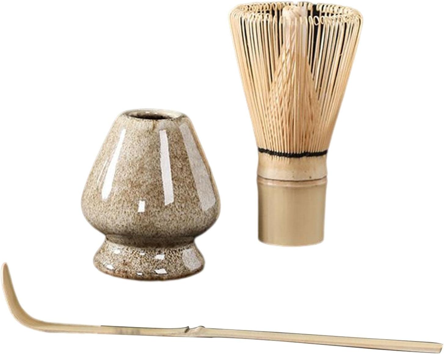 3Pcs Japanese Matcha Whisk Holder,Matcha Whisk Set, Matcha Scoops Whisk,Handcrafted Tea Making Tools for Greeting, Kitchen, Household Gift Baby, Blue(White)