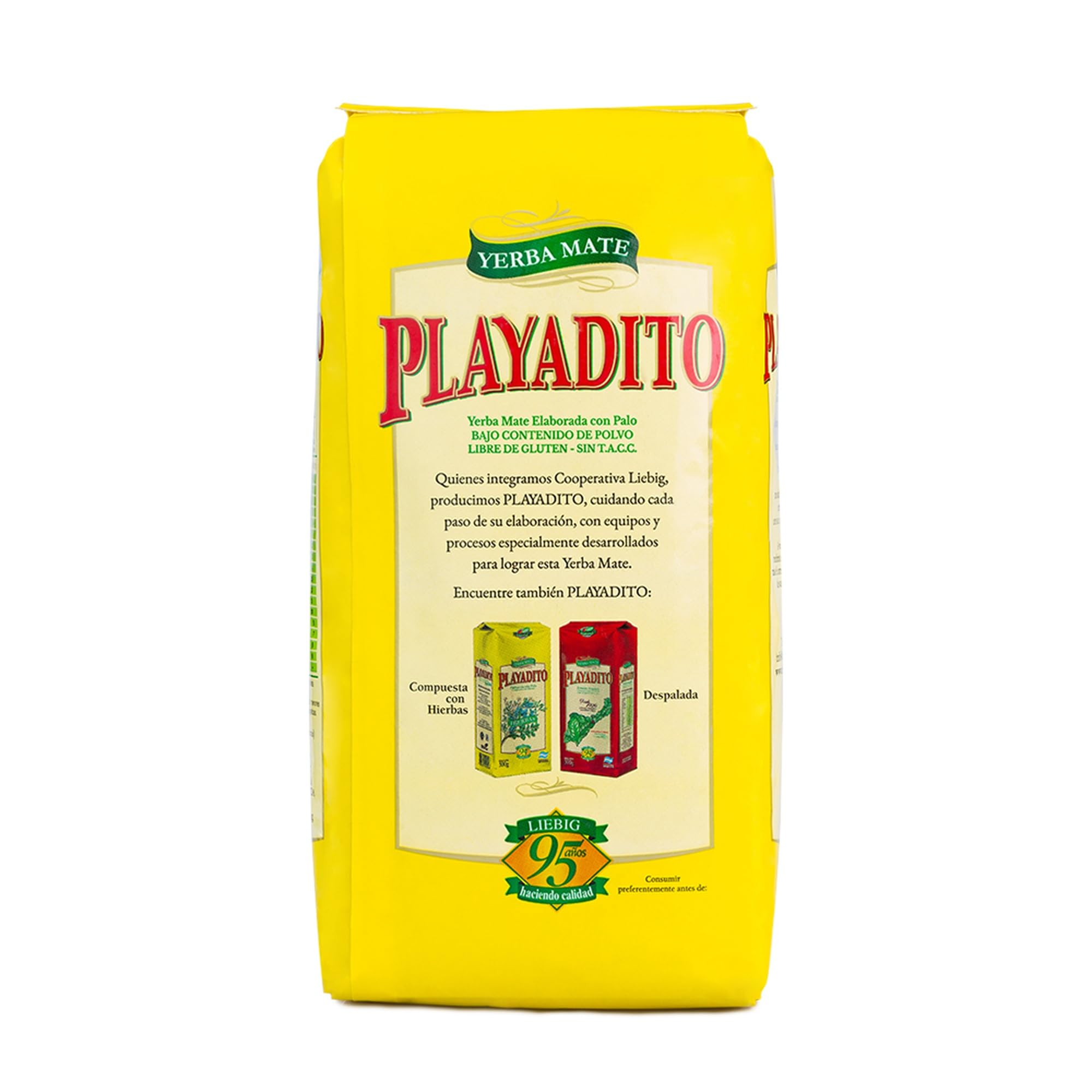 Playadito Yerba Mate Tè 1kg - Confezione da 3 - Antiossidante, Energetico, Contiene minerali e vitamina B - Dall'Argentina