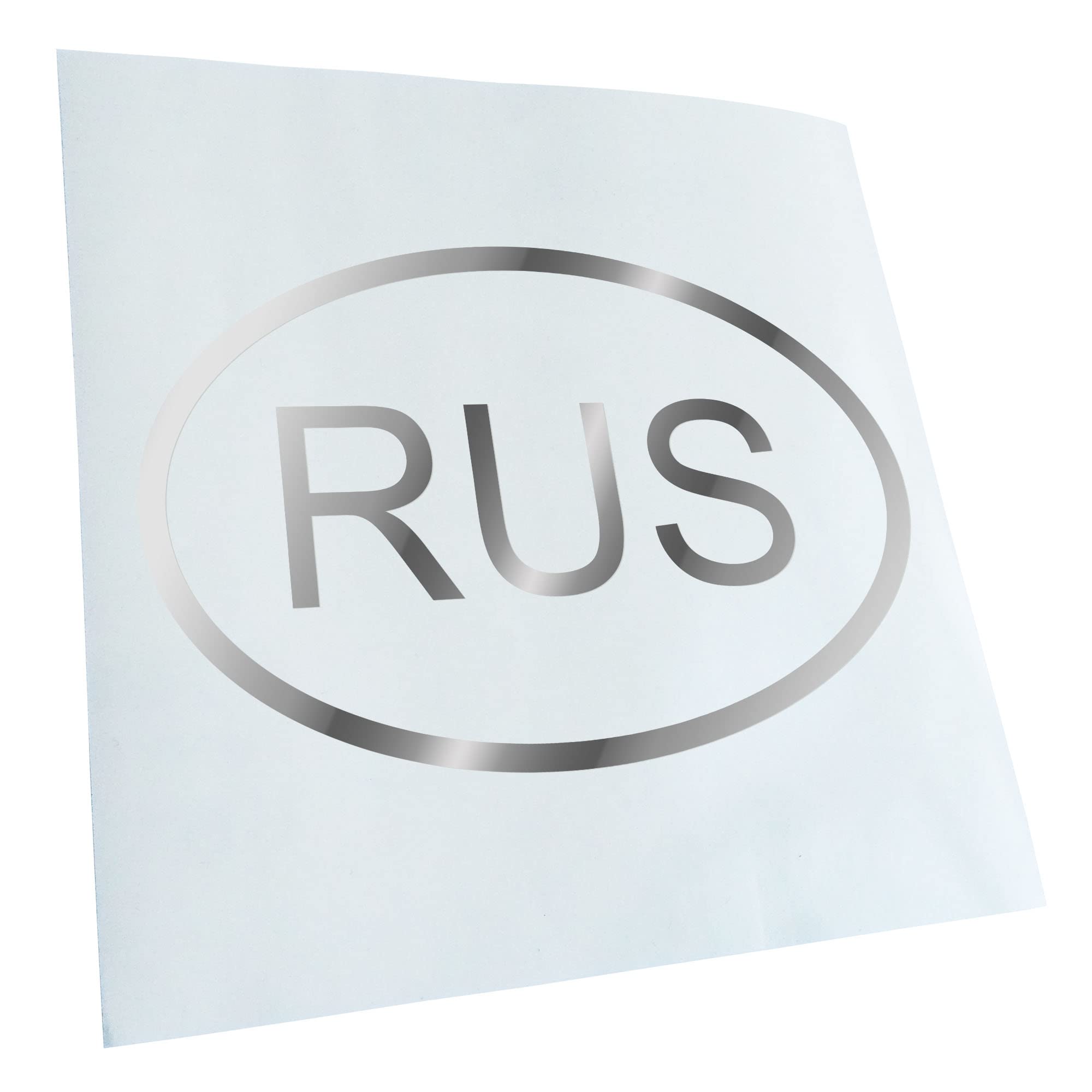 Kiwistar - Sticker - Russia RUS in - Chrome - G10 - for Cars, Bicycles, Vehicles, Motorcycles, Mopeds, Tuning, Rear Windows