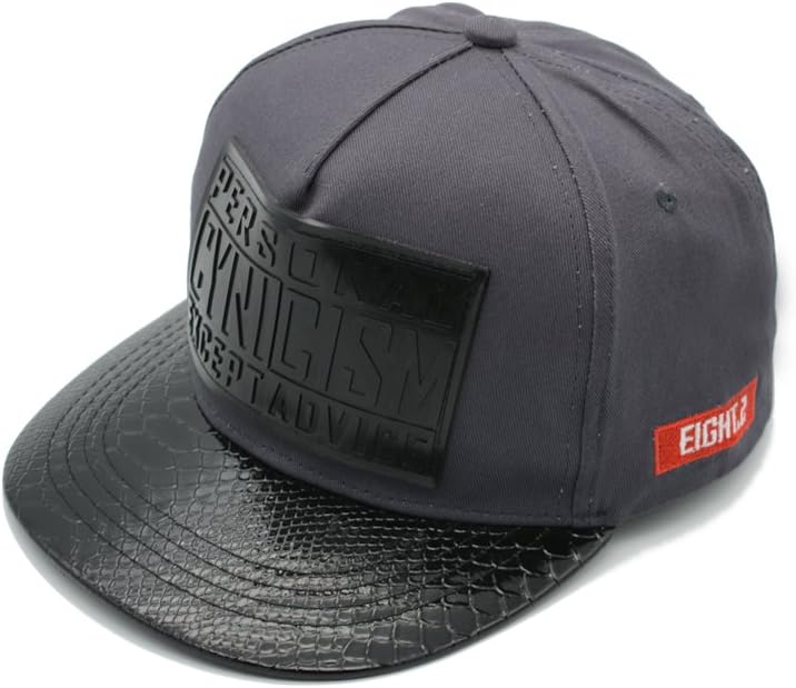 Casual Baseball Cap Snapback Hiphop Hat Adjustable Cap Unisex Flat Brim Baseball Cap Grey