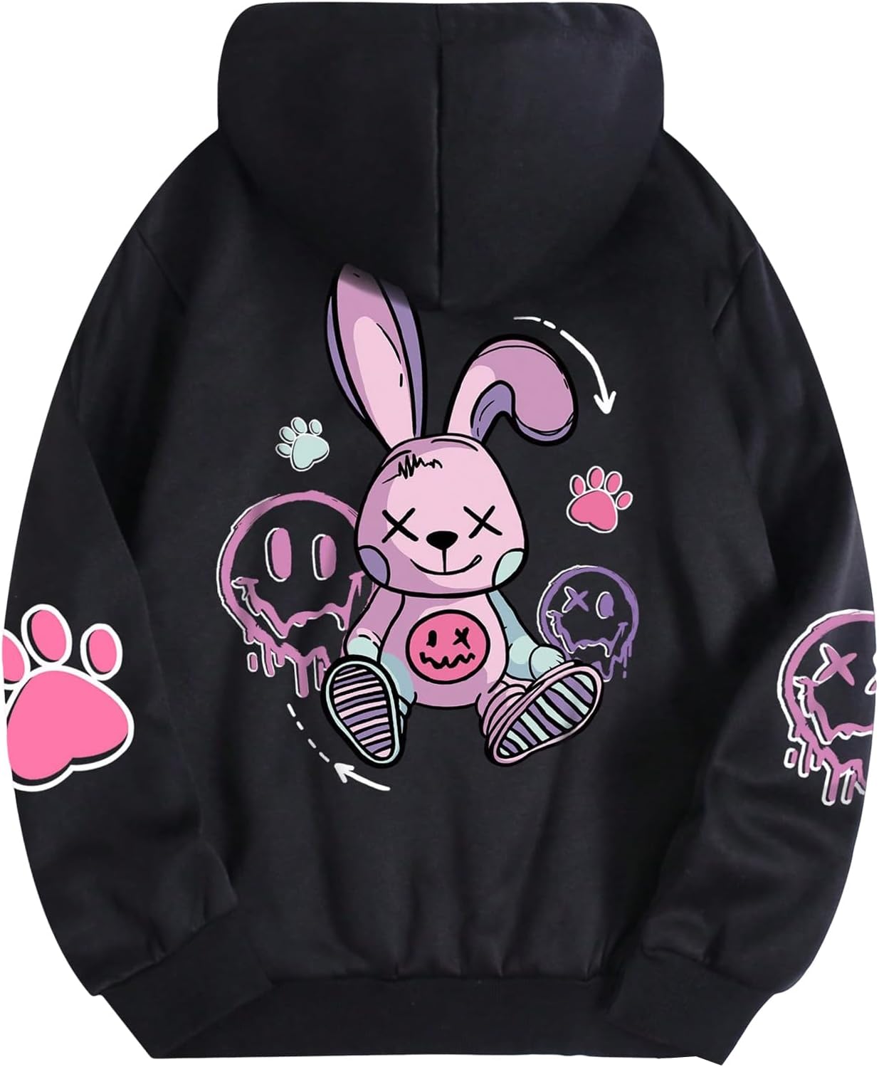 SHENHE Women's Plus Size Graphic Letter Print Drawstring Long Sleeve Thermal Lined Hoodie Sweatshirt