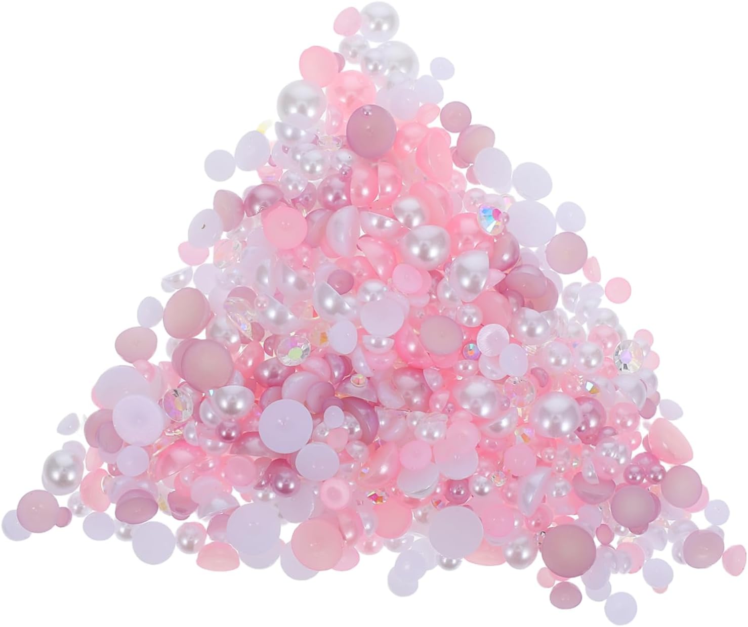 1bag Mixed Flatback Craft Pearls and Rhinestones for DIY Nail Art Clothing and Crafts Assorted Resin Half Round Embellishments High Gloss Finish Durable and Versatile for Creative