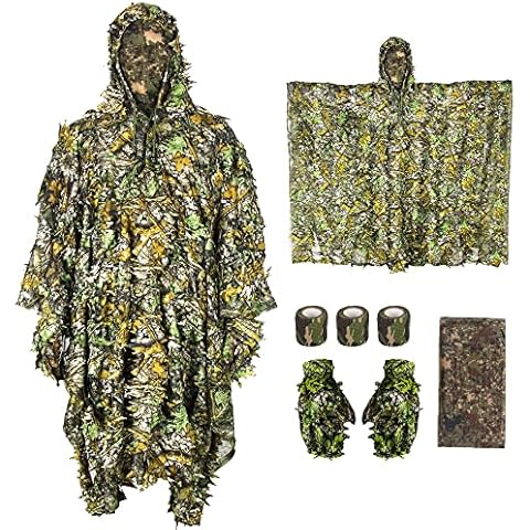 The7boX Caza Ghillie Traje con Accesorios de Camuflaje Cover