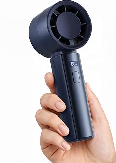 gaiatop Mini ventilateur portable rechargeable, refroidissement turbo haute vitesse 1 à 100, batterie 4000 mAh, petit ventilateur de poche portable, puissant, essentiel de voyage en plein air, cadeau