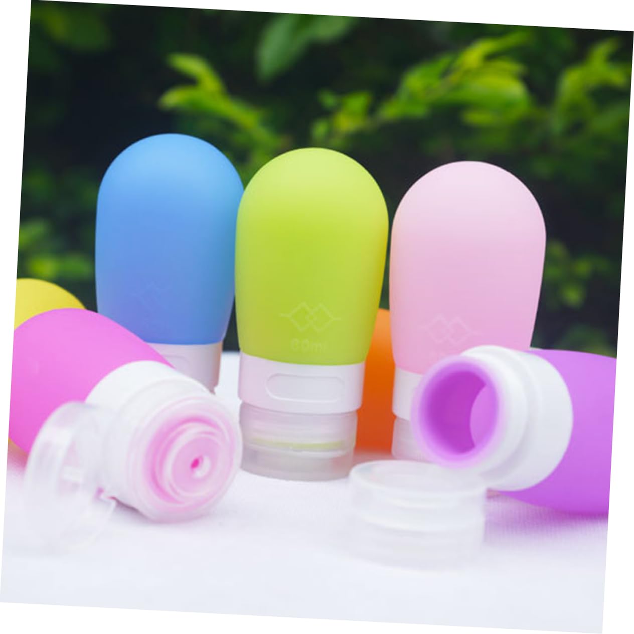 MAGICLULU 2 Set di Flaconi in Silicone Riutilizzabili Dispenser per Gel Contenitori a Tenuta Stagna per Articoli da Toeletta Flaconi per Shampoo Barattoli per Lozione 8 Pezzi*2