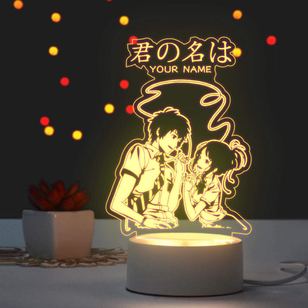 althiqahkey 3D Illusion Lamp Led Night Light Anime Luffy Naruto Saber Sword Art Online Gintama Conan Girl child Room Decor Table Lamp Best Children Birthday Holiday Gifts for Kids
