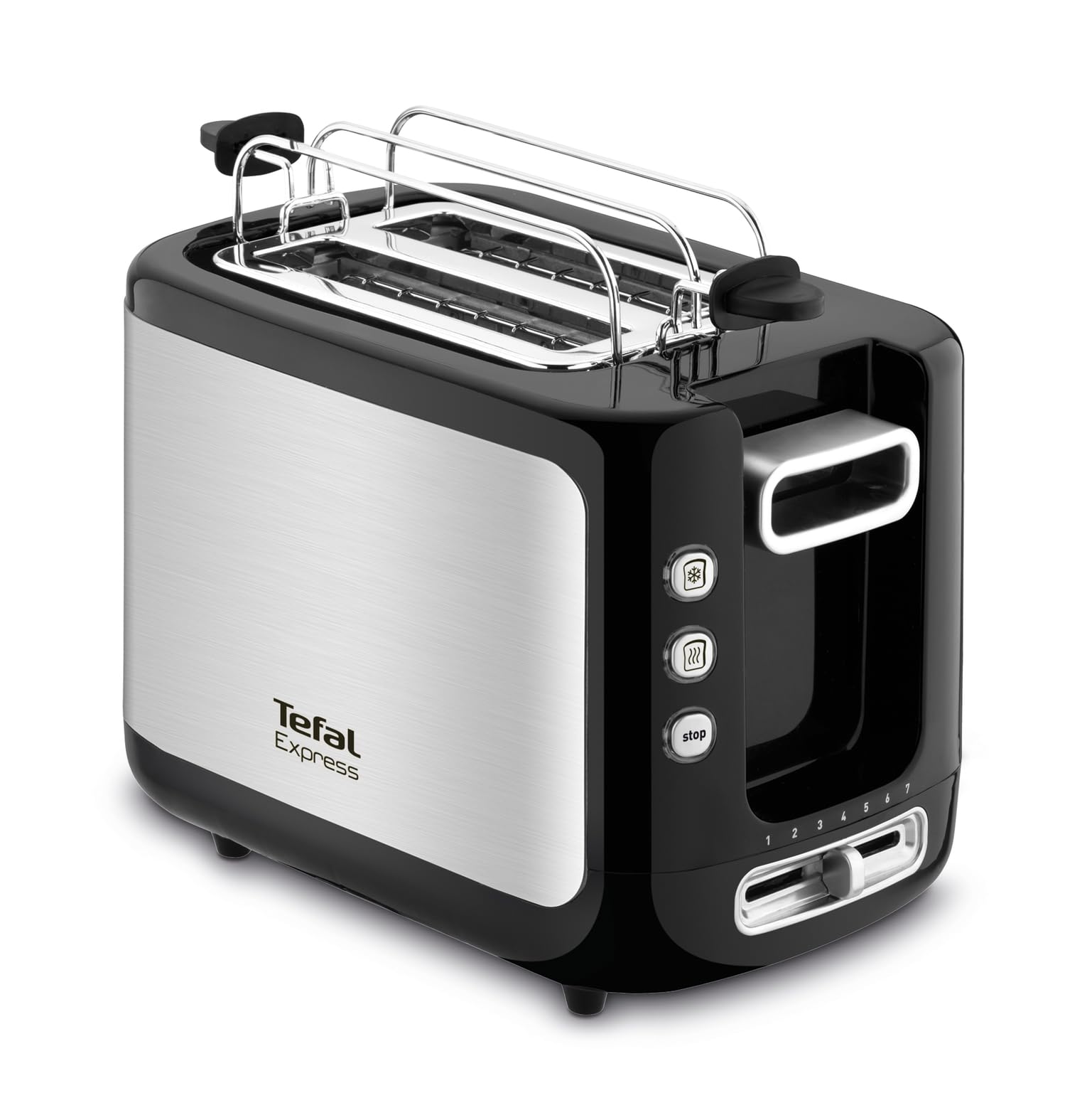 Tefal Toaster, Express Browning / Toasting, 2 Slots, Stainless Steel, Tt365027, Multi Color"Min 1 year manufacturer warranty"