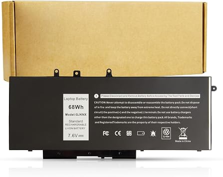 Futurebatt 68Wh GJKNX Battery Replacement for Dell Latitude 5480 5580 5280 5288 5488 5490 E5280 E5288 E5480 E5580 Series.p/nBattery GJKNX, GD1JP, 0GD1JP, DY9NT, 0DY9NT, 5YHR4, 451-BBZG