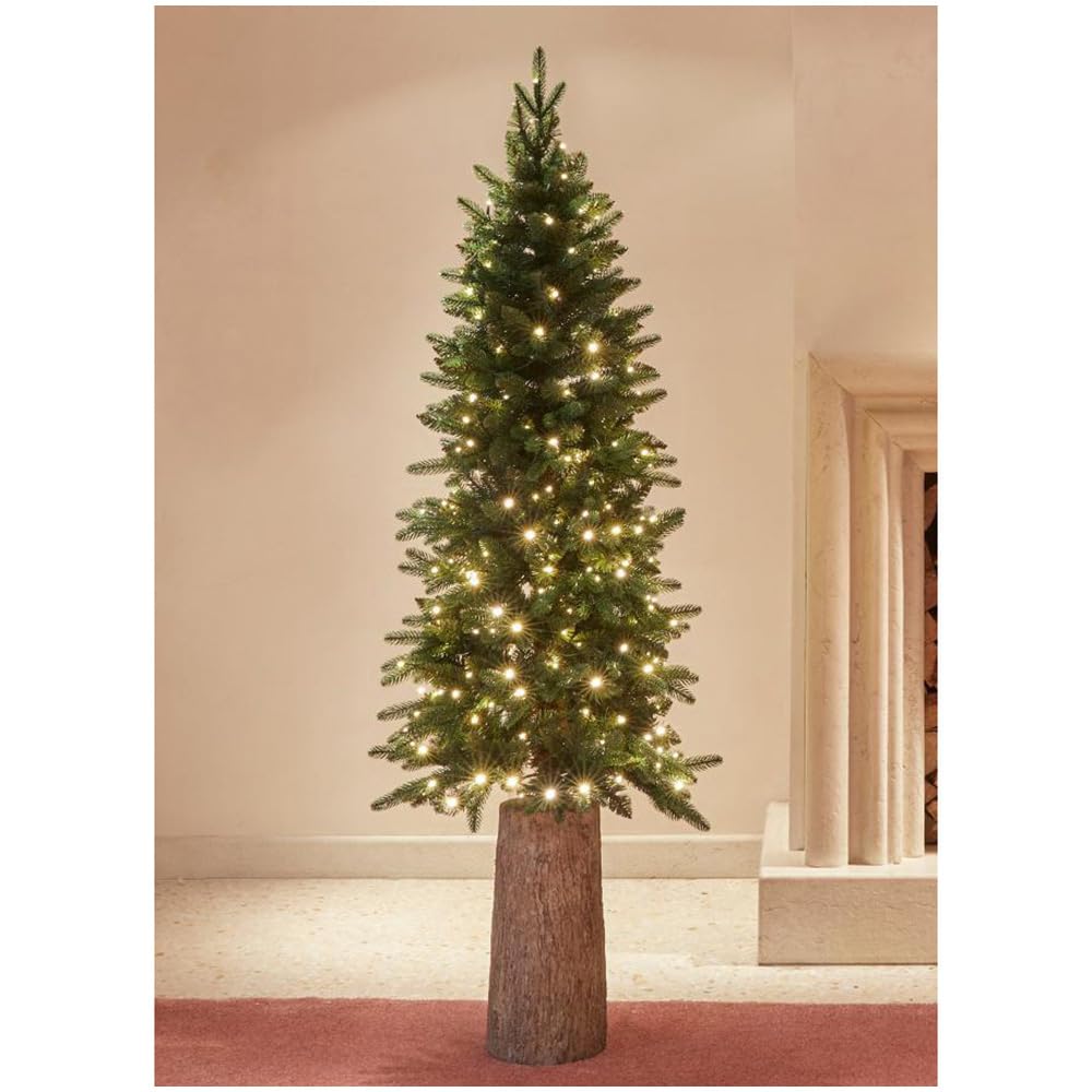 EDG - Enzo De Gasperi Pino Artificiale Albero di Natale con 260 Mini LED Slim Verde DØ60xh150 cm