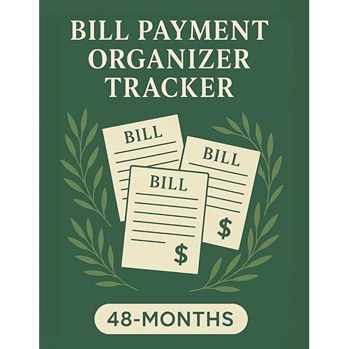 Bill Payment Organizer Tracker: Monthly Bill Checklist & Expense Planner | 4-Year Finance Log Book (8.5" x 11")