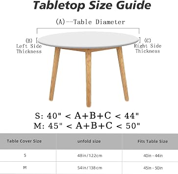 Custom Round Fitted Tablecloth with Elastic Round Elastic Tablecloth 40-44 Personalized Fitted Table Cover Waterproof Wipeable Customized with Photo/Text/Logo Circle Table Cloth for Outdoor Picnic