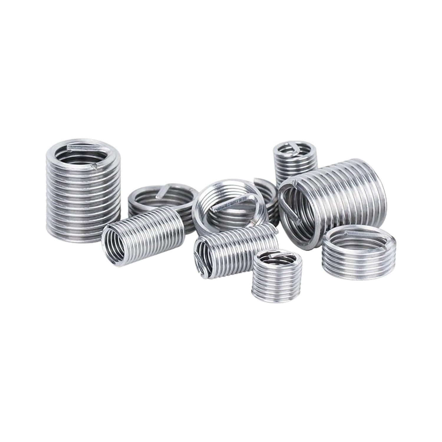 Stainless Steel Thread Repair Insert Kit M7 M8 M9 M10 Rivet Nut Kit Helical Coil Thread Repair Insert Kit Threading Tools (Size : 10pcs M10x1.5x1.5D)