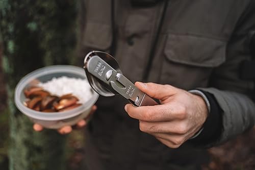 Miniatura 4 de Juego de cubiertos alemanes 4 piezas Utensilios de comer estilo militar cuchara tenedor cuchillo kit cubiertos multiherramienta camping botella